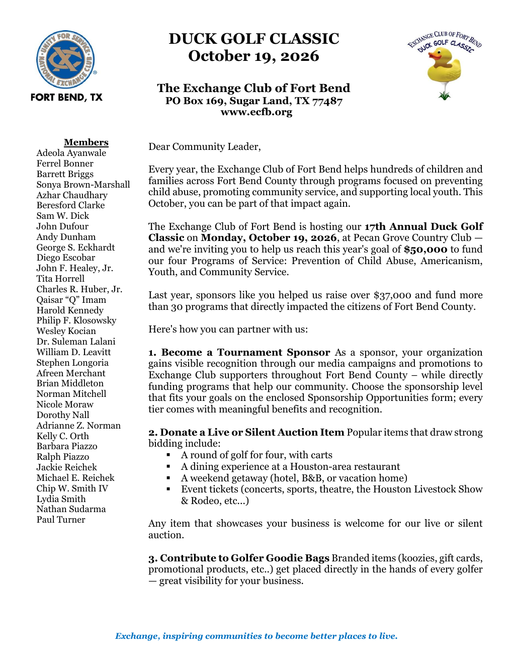 2026 Solicitation Letter page 1